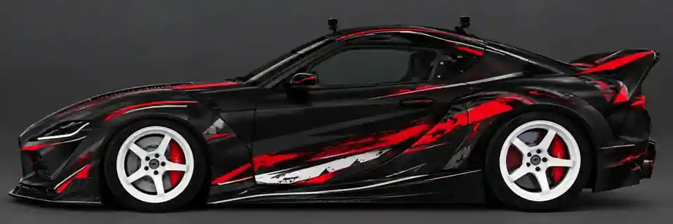 Supra com estudo de plotagem vermelho e preto